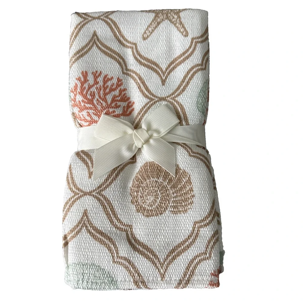 Fabric Dinner Napkins Set of 4 Beach Comber Shells Lake Nautical By‎ Oceana